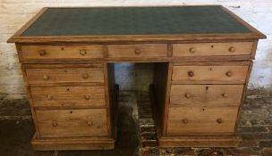 Victorian pitch pine partners desk