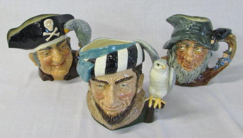 3 Royal Doulton large character jugs - Rip Van Winkle D6438,