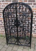 Large ornate metal wine rack - holds 79 bottles H 135 cm