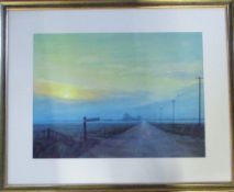 David N Robinson collection - oil painting 'Evening mist East Keal' by Michael Lynch 54 cm x 44 cm