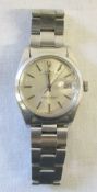 1970's Gents Rolex Oyster Perpetual date steel wristwatch (may require servicing/repairs)