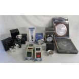Ex-shop stock - Selection of clocks & silver plated money boxes