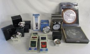 Ex-shop stock - Selection of clocks & silver plated money boxes