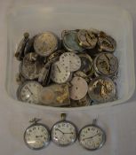 Collection of Recta pocket watches for spares/parts,