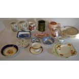 Various ceramics including celery pot,