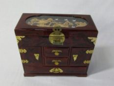 Oriental style jewellery box