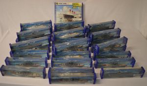 Good collection of boxed Hornby Minic ships including a boxed Ocean Terminal Set