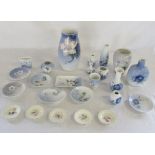 Large quantity of Royal Copenhagen and Bing & Grondahl flower vases and pin dishes