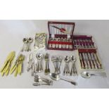 Selection of silver plate cutlery