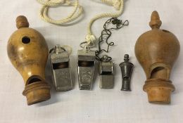 6 whistles from the 19th & 20th century including The Acme Thunderer