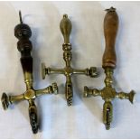 3 19th century crucifix form pastry jiggers