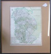 19th century map of Lincolnshire 54 cm x 58 cm