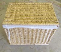 Wicker basket L 60 cm H 49 cm