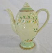 Royal Staffordshire Pottery A J Wilkinson 'Honeyglaze' coffee pot H 21.