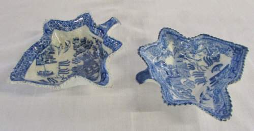 2 early 19th century pickle dishes