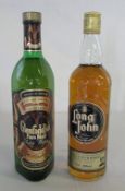 Bottle of Glenfiddich pure malt Scotch whisky 70 cl 40% proof & a bottle of Long John Scotch whisky