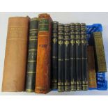 Assorted military books inc Battle of Waterloo by Christopher Kelly 1817 (needs rebinding),