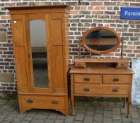 Edwardian wardrobe and dressing table