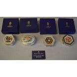 4 Royal Crown Derby collectors' boxes
