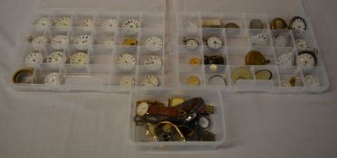 3 boxes of wristwatches and pocket watches/movements