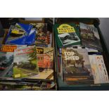 2 large boxes of railway and electronics themed books and publications