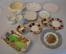 2 part tea services and various ceramic plates/bowls
