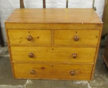 Victorian pine chest of drawers (missing feet)