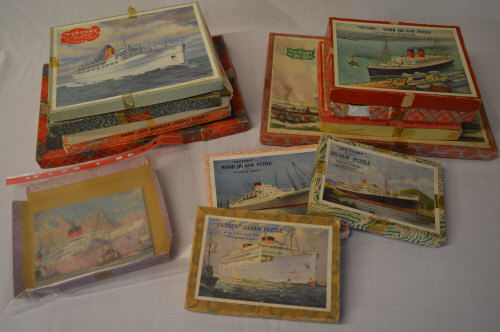 Collection of 'Victory' vintage jigsaw puzzles, all boxed bar one,