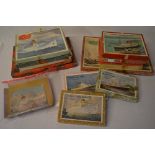 Collection of 'Victory' vintage jigsaw puzzles, all boxed bar one,