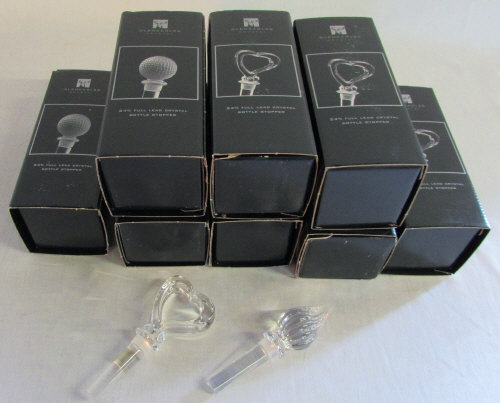 8 new & boxed Gleneagles 24% full lead crystal bottle stoppers