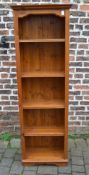 Tall pine bookcase