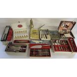 Selection of silver plate cutlery etc