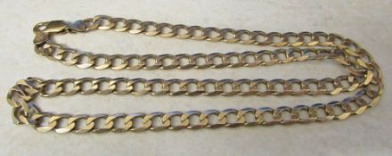 9ct gold necklace length 58 cm weight 33.