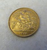 1911 22ct gold half sovereign