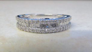 9ct white gold eternity ring approx 1 ct total size N/O