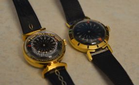 2 Ernest Borel kaleidoscope wristwatches (one crystal has a crack)