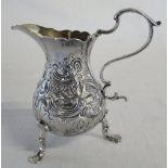 George II ornate silver cream jug London 1744 weight 3.