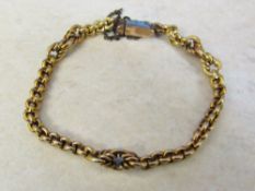 Tested as 9ct gold bracelet weight 13.