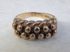 9ct gold keeper ring weight 5.