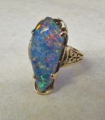 Tested as 9ct gold opal doublet ring size N