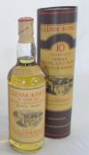Boxed bottle of Glenmorangie 10 year old single malt Scotch whisky 75 cm 40% proof