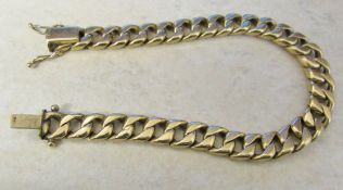 Gents 9ct gold bracelet length 8" weight 24.
