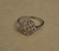 18ct gold diamond ring size O