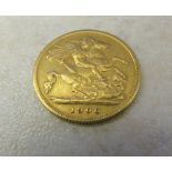 1900 Queen Victoria half sovereign