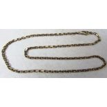 9ct gold necklace length 26 cm weight 14.
