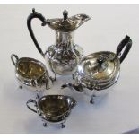 Silver plate tea and coffee set