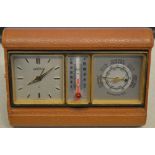 A rare Angelus 3 section travelling clock / desk clock featuring alarm clock,