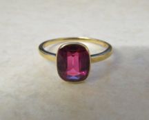 14ct gold pink ruby ring 1.