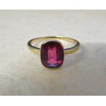 14ct gold pink ruby ring 1.