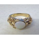 9ct gold opal ring weight 5.